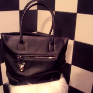 NWOT Victoria Secret black leather bag